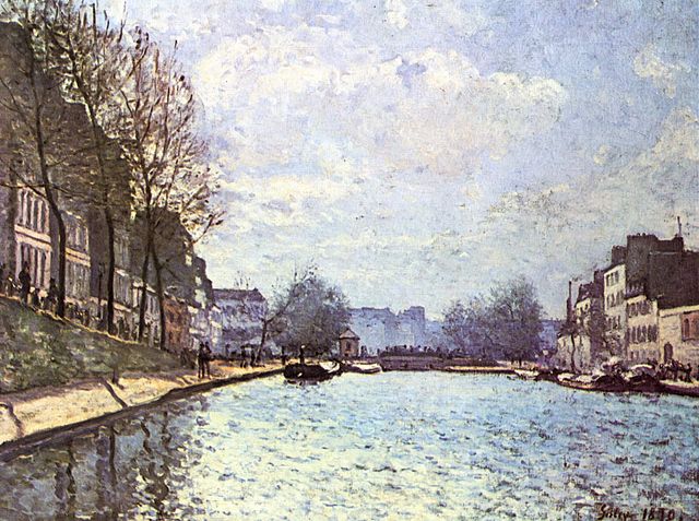 View of the Canal Saint-Martin by Alfred Sisley, Orsay Museum, 1870